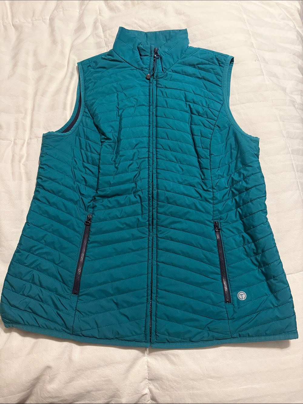 Talbots - Teal Quilted Packable Vest - Small